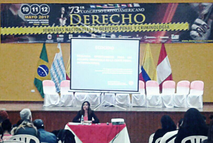 La Profª. Ascensión García Ruiz, intervino en el III Congreso Latinoamericano de Derecho, Jornadas Nacionales de Derecho Penal y Criminología